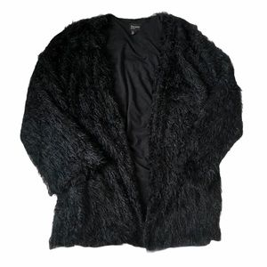 Free Press Black Fuzzy Cardigan